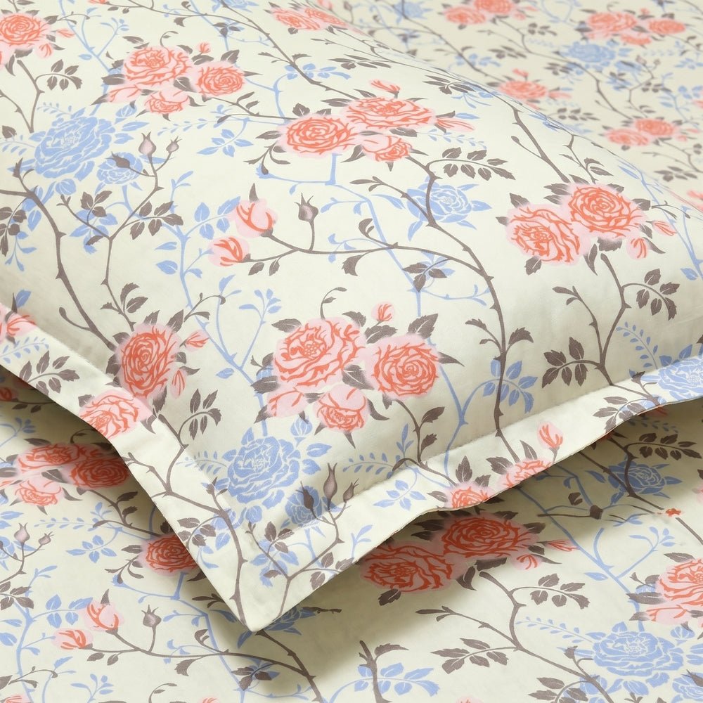 Petal haze 100% Combed Cotton 144 TC King Flat Bedsheet - Bedsheets | haus & kinder
