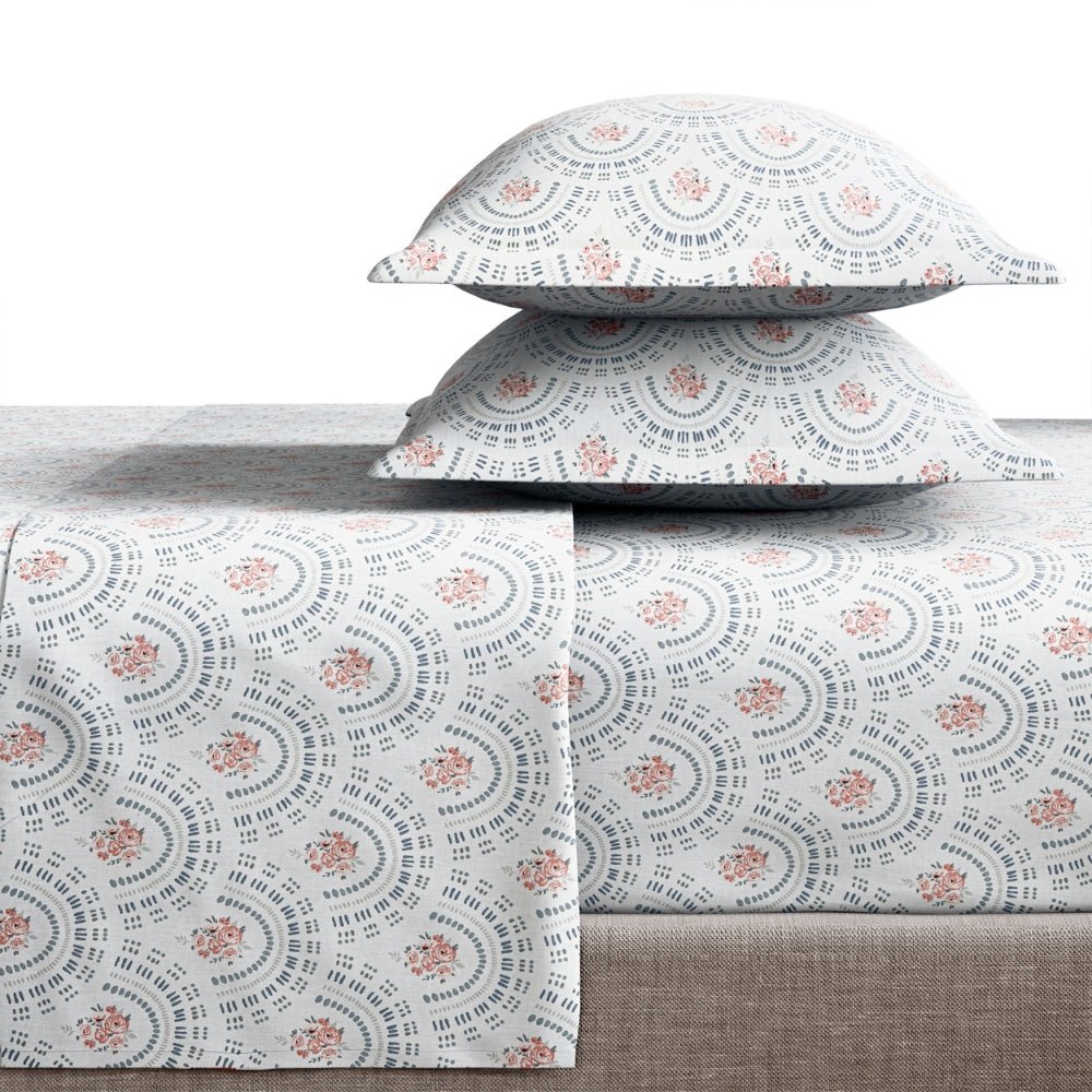 Ring Spun 100% Cotton Double Flat Bedsheet- Breezy Shell - Bedsheets | haus & kinder