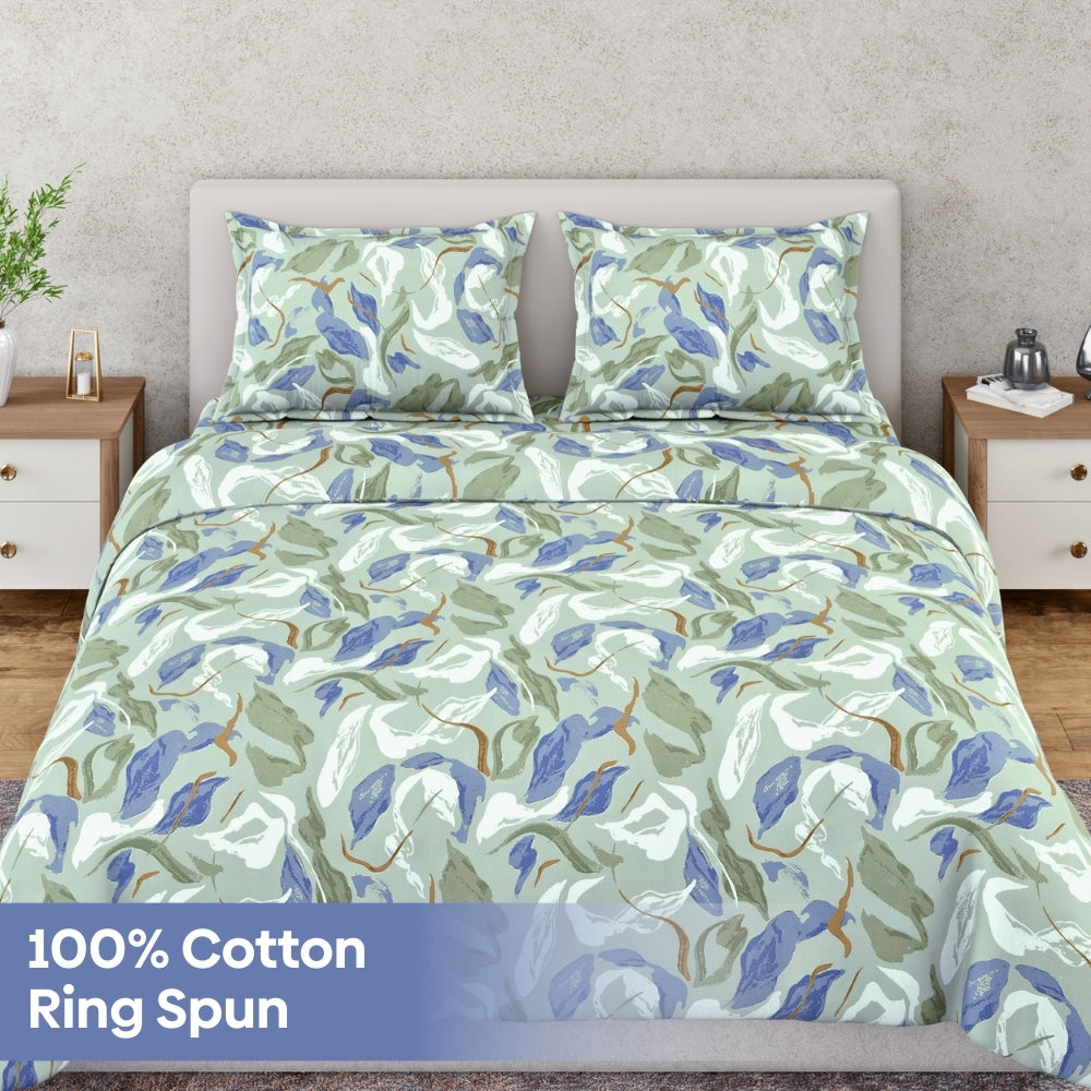 Ring Spun 100% Cotton Bedsheet- Isle Mirage