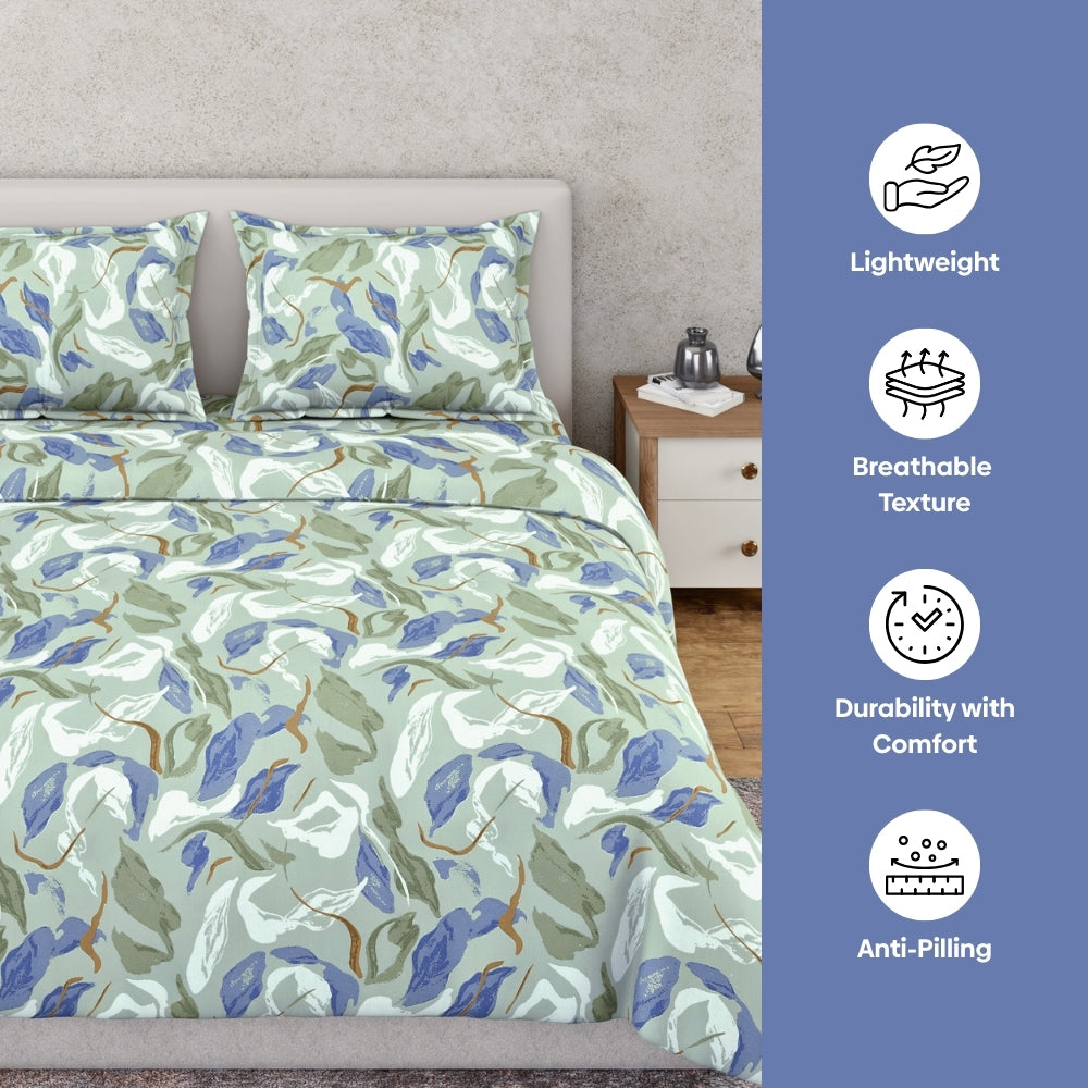 Ring Spun 100% Cotton Bedsheet- Isle Mirage