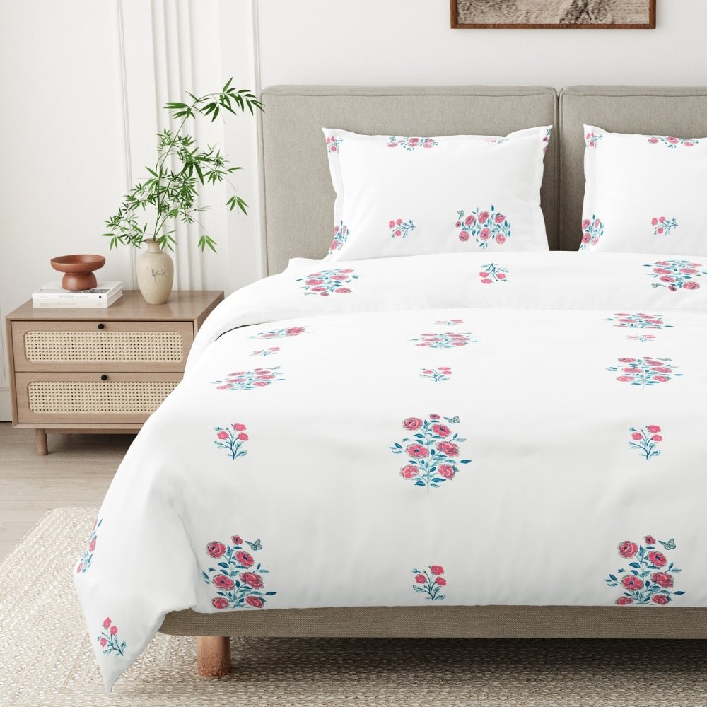Festive Harmony Combed Cotton Double Bedsheet, 186 TC - Bedsheets | haus & kinder