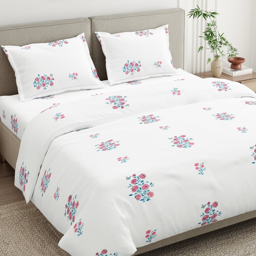 Festive Harmony Combed Cotton Double Bedsheet, 186 TC - Bedsheets | haus & kinder