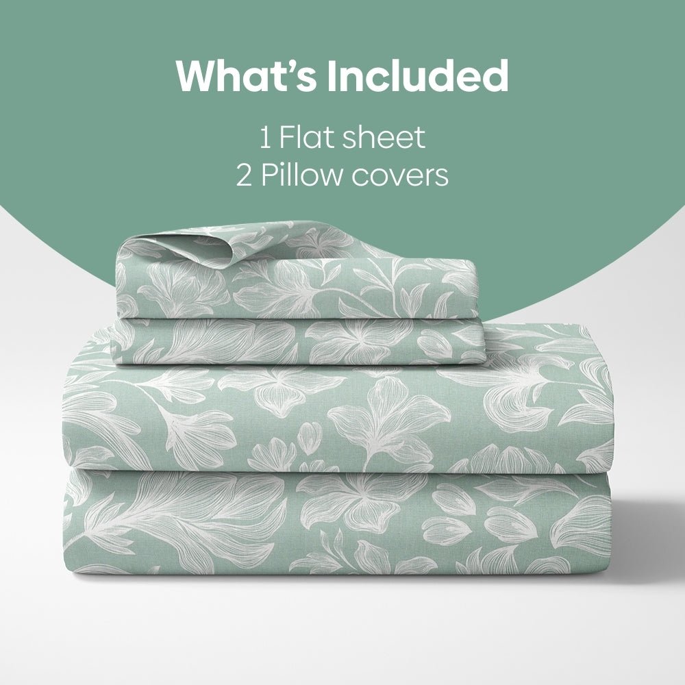 Garden of Memories Combed Cotton Double Bedsheet, 186 TC - Bedsheets | haus & kinder