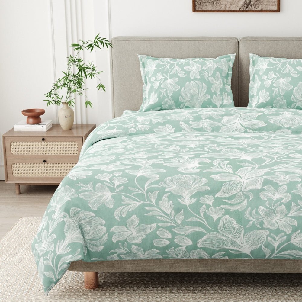 Garden of Memories Combed Cotton Double Bedsheet, 186 TC - Bedsheets | haus & kinder
