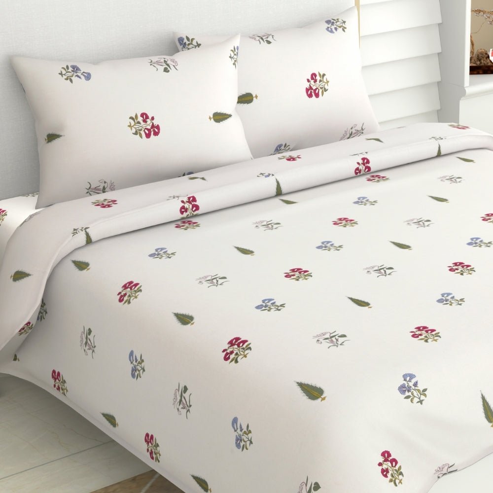 The Garden of Joy 100% Cotton Double Size Bedsheet, 186 TC - Bedsheets | haus & kinder