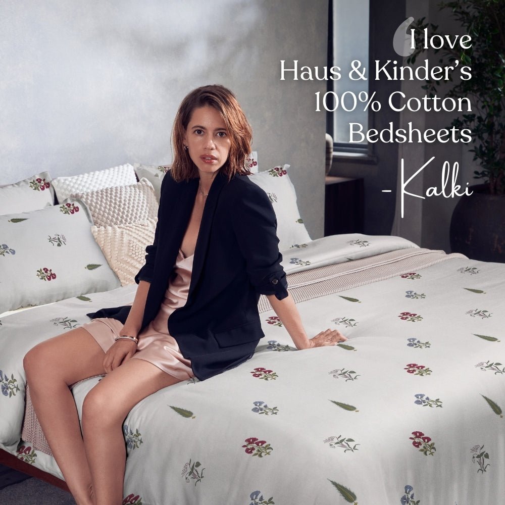 The Garden of Joy 100% Cotton Double Size Bedsheet, 186 TC - Bedsheets | haus & kinder