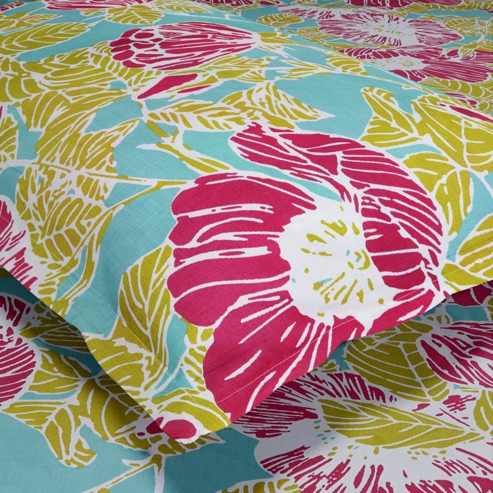 Petal Veranda Multi 100% Cotton King Flat Bedsheet, 186 TC - Bedsheets | haus & kinder