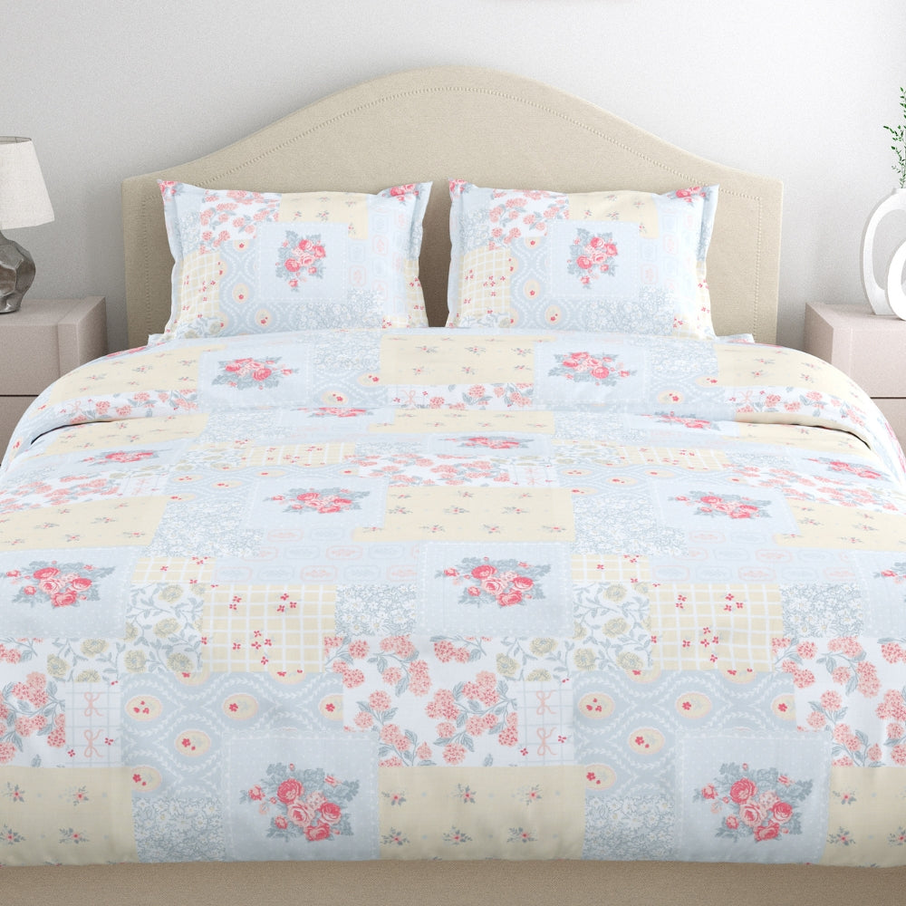 Combed Cotton King Bedsheet Blooming Heritage, 186 TC