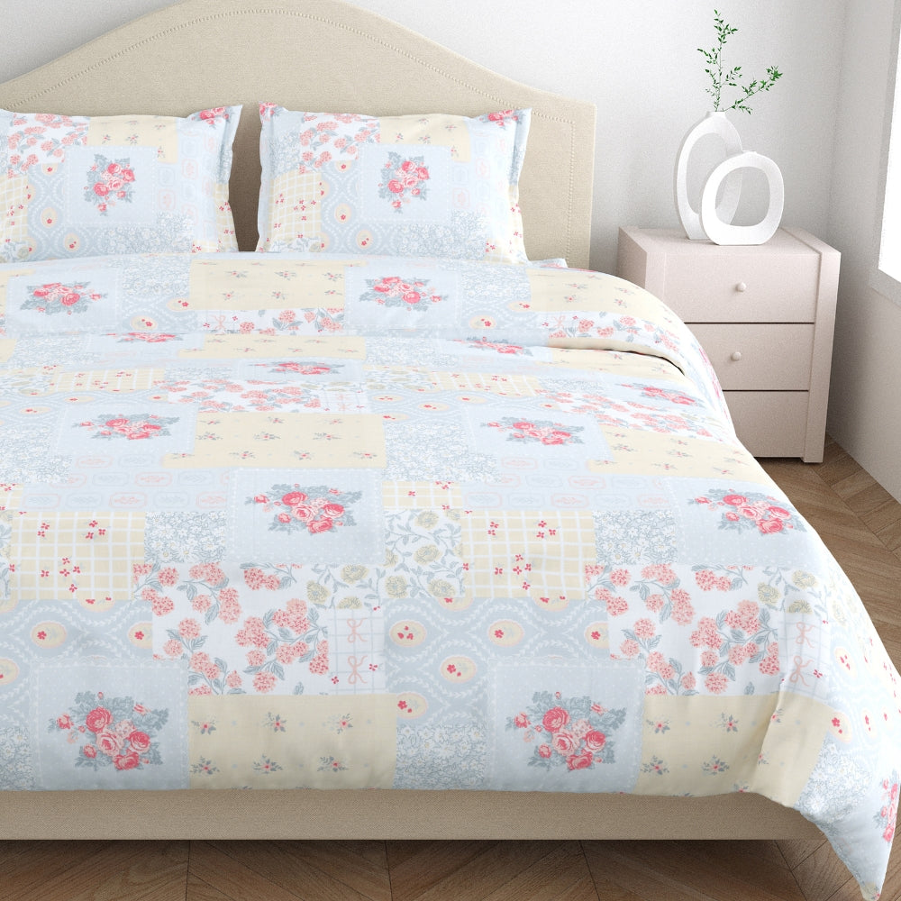 Combed Cotton King Bedsheet Blooming Heritage, 186 TC