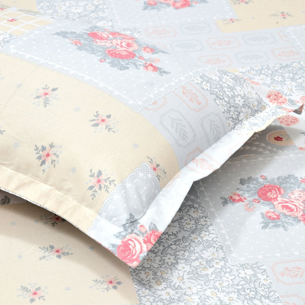 Combed Cotton King Bedsheet Blooming Heritage, 186 TC