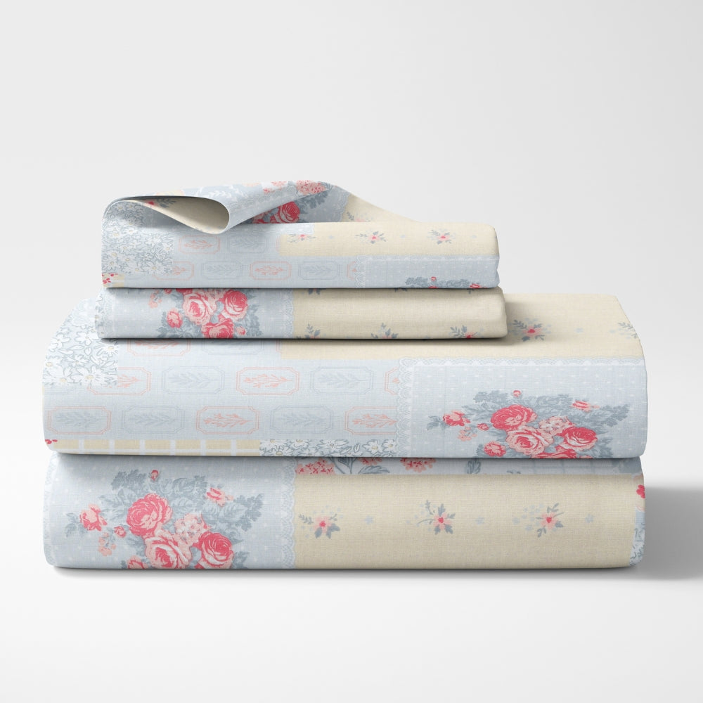 Combed Cotton King Bedsheet Blooming Heritage, 186 TC