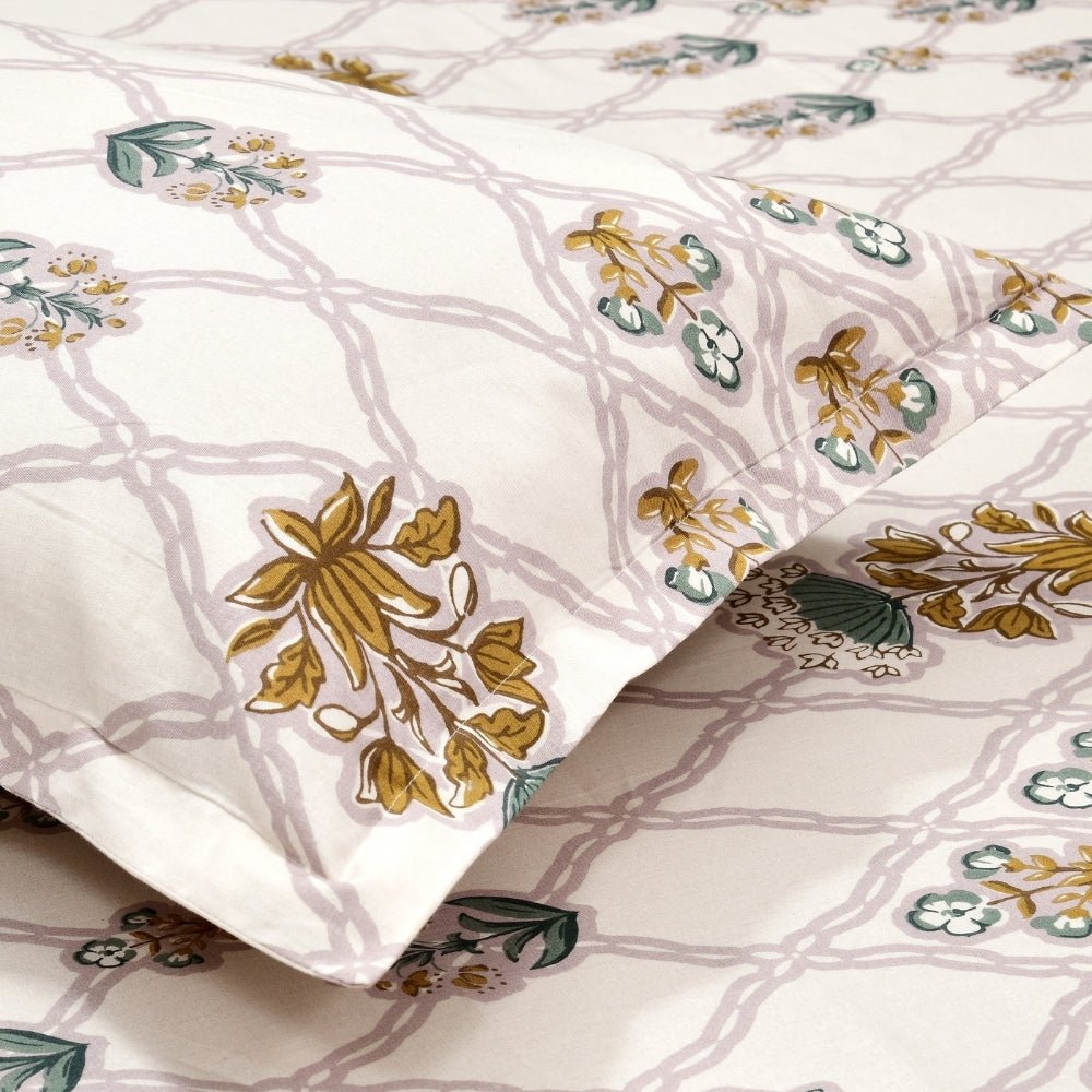 Secret Garden 100% Cotton Double Size Bedsheet, 186TC - Bedsheets | haus & kinder