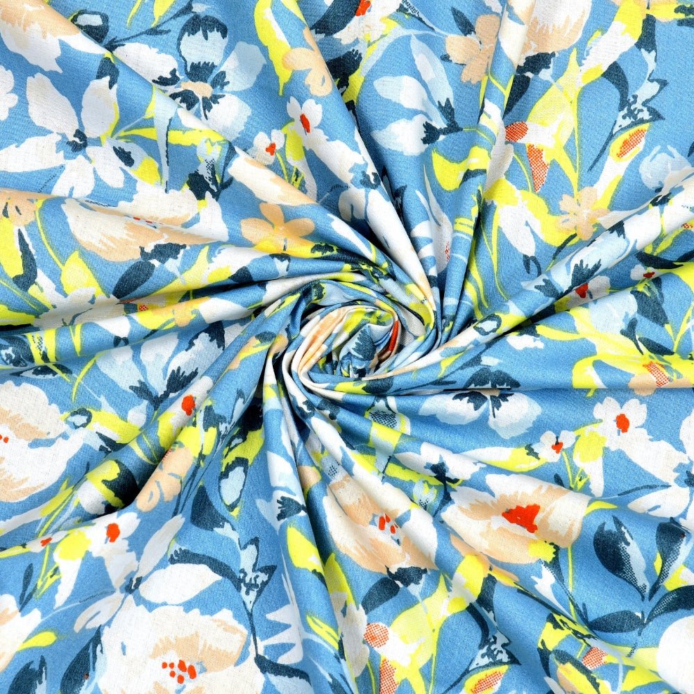 Everbelle 100% Cotton Single Flat 186 TC Bedsheet, Blue - Bedsheets | haus & kinder