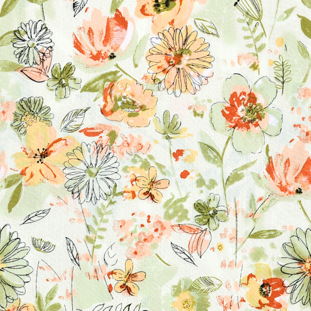 100% Cotton Single Flat 186 TC Bedsheet, Petaline, Multicolor