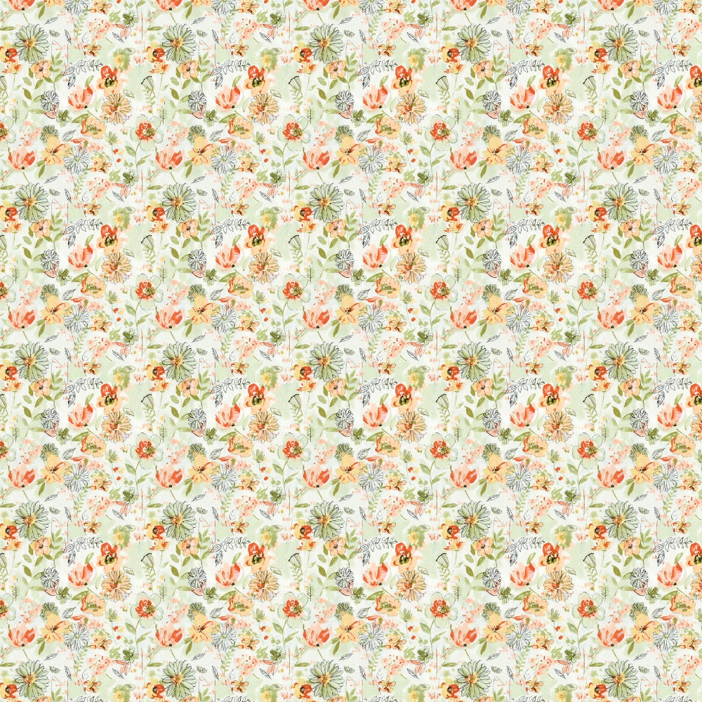 100% Cotton Single Flat 186 TC Bedsheet, Petaline, Multicolor