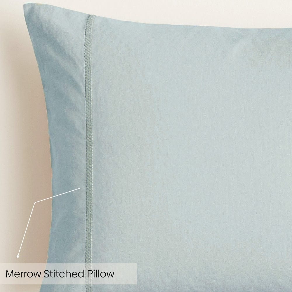 Organic Cotton King Flat Sheet- Coastal Calm 300 TC Percale
