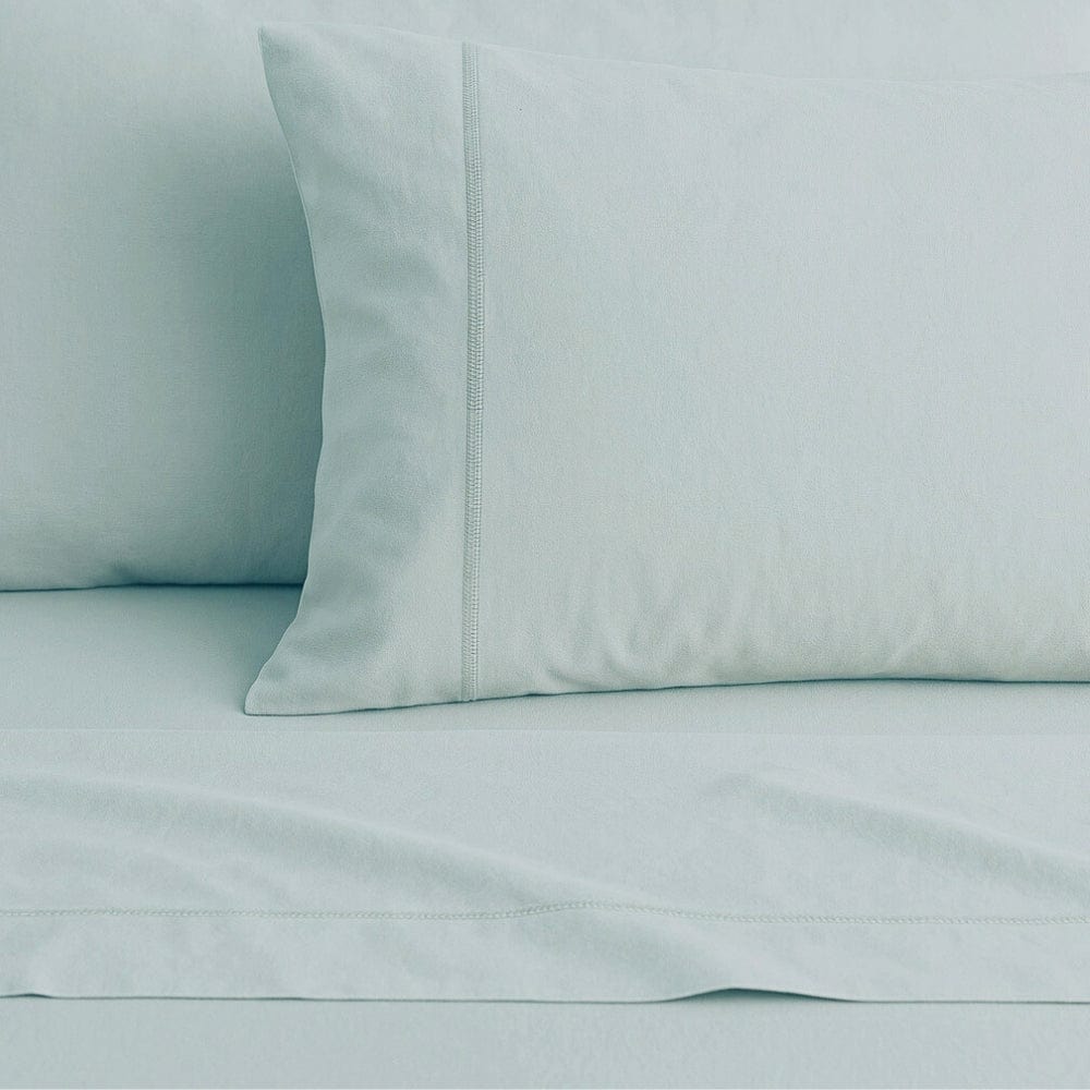 Organic Cotton King Flat Sheet- Coastal Calm 300 TC Percale