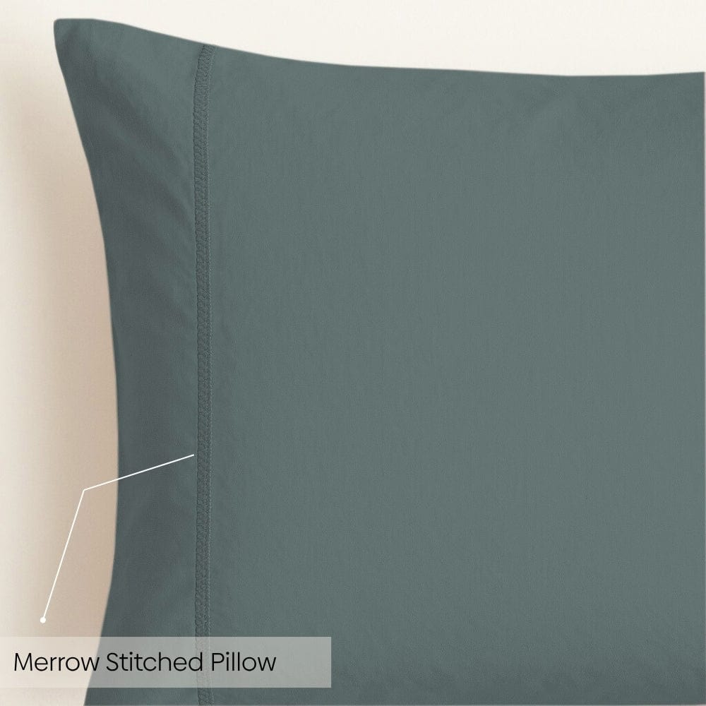 Organic Cotton King Flat Sheet- Deep Drift 300 TC Percale