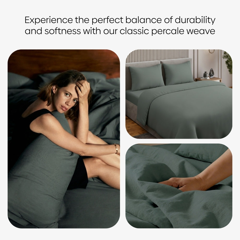 Organic Cotton Bedsheet- Deep Drift 300 TC Percale