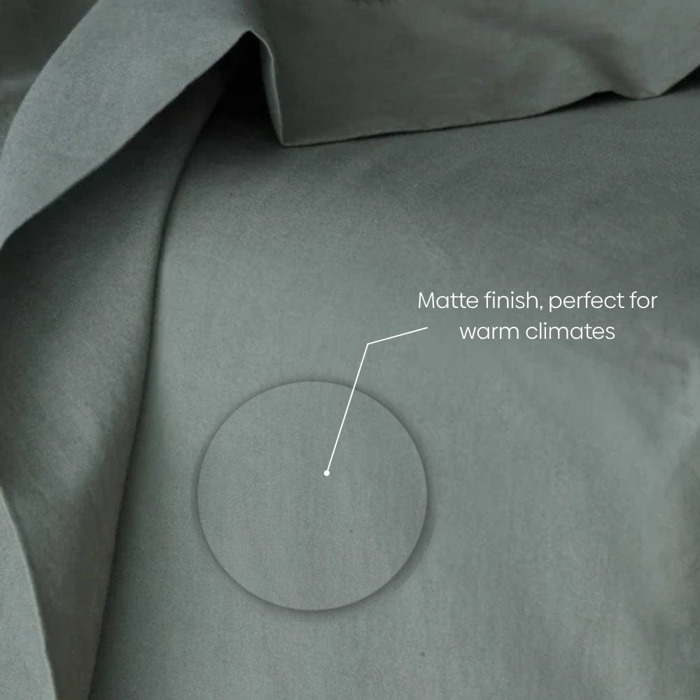 Organic Cotton King Flat Sheet- Deep Drift 300 TC Percale