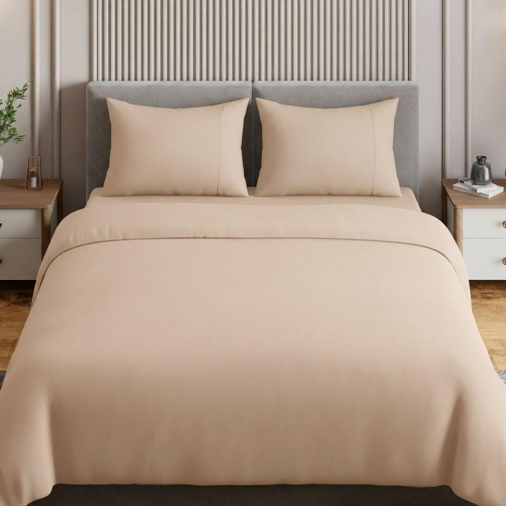 Organic Cotton Bedsheet- Rose Whisper 300 TC Percale - Bedsheets | haus & kinder