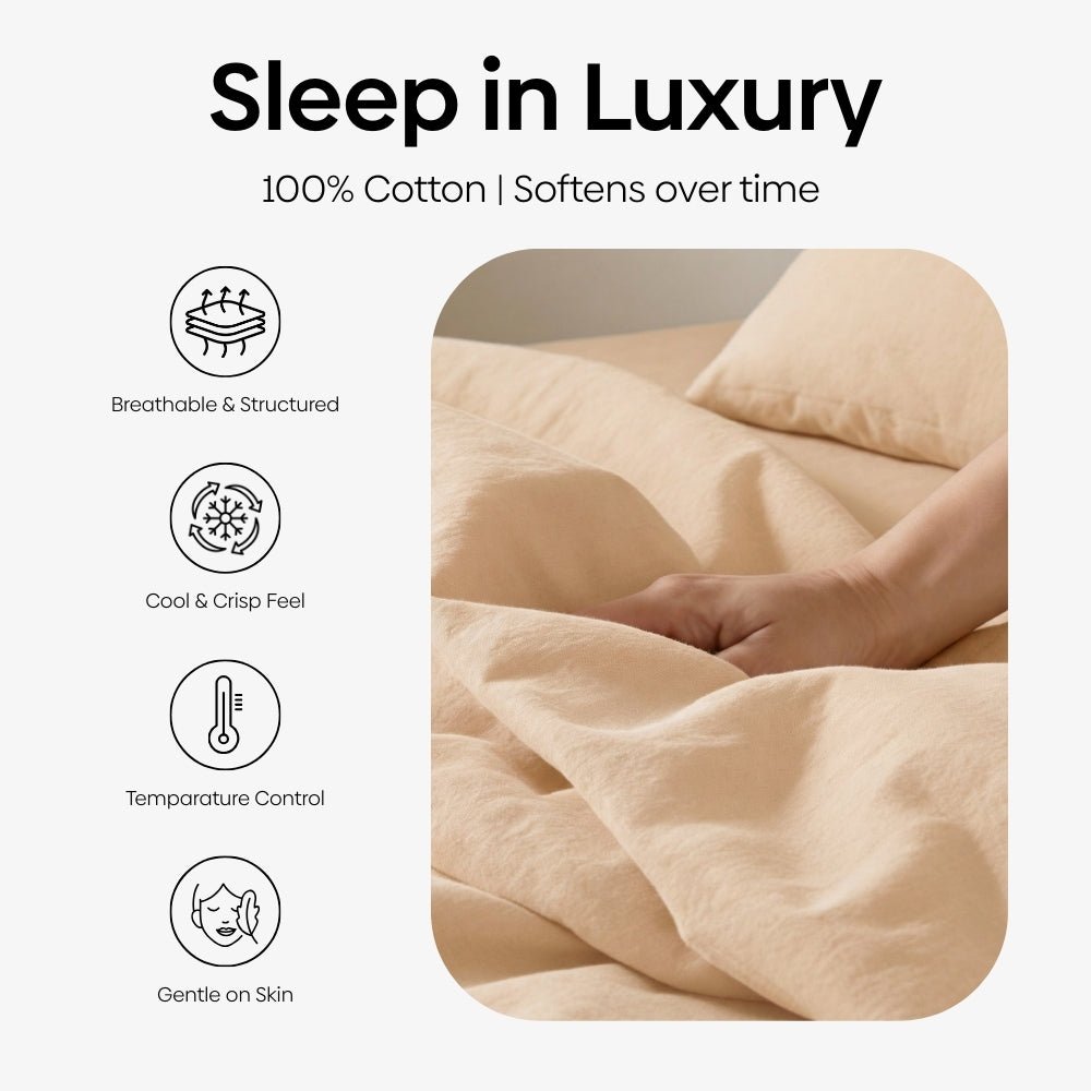 Organic Cotton Bedsheet- Rose Whisper 300 TC Percale - Bedsheets | haus & kinder