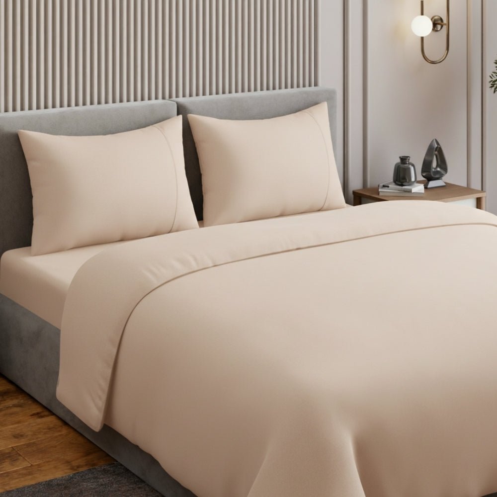 Organic Cotton Bedsheet- Rose Whisper 300 TC Percale - Bedsheets | haus & kinder