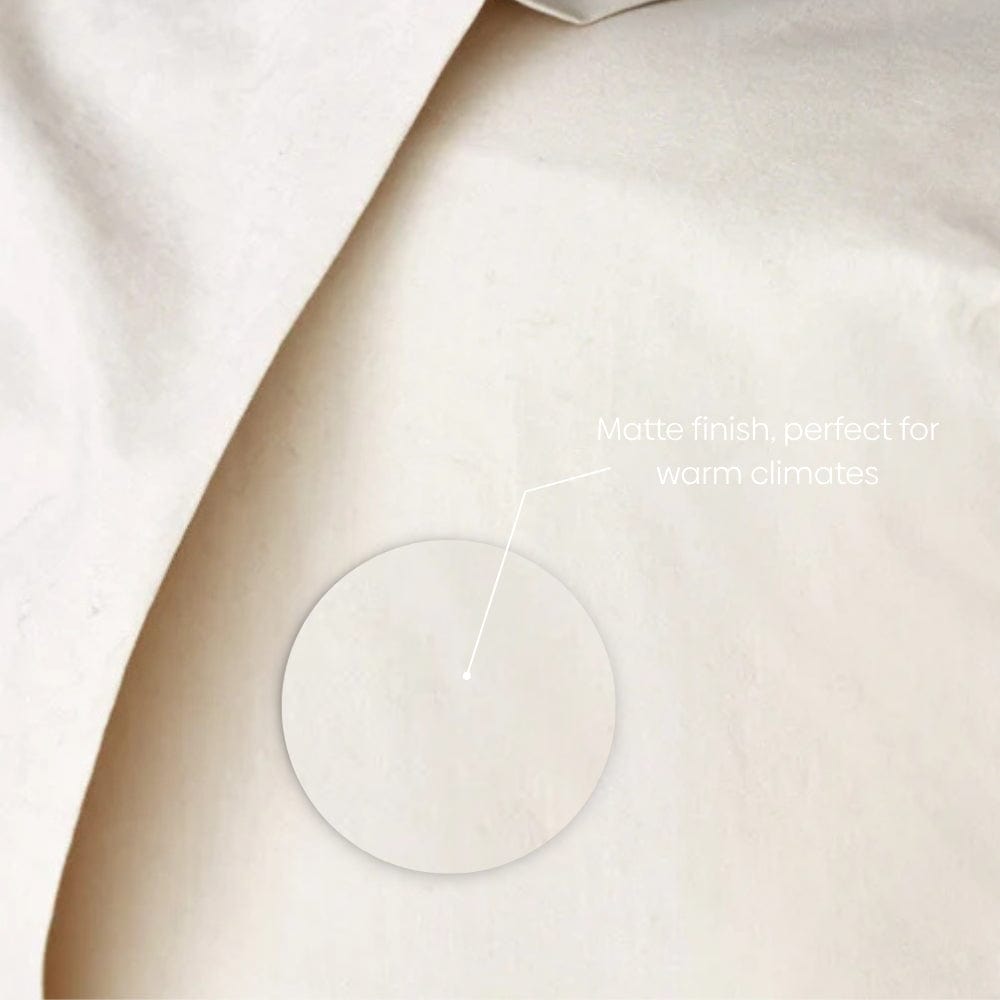 Organic Cotton King Flat Sheet- Vanilla Dawn 300 TC Percale