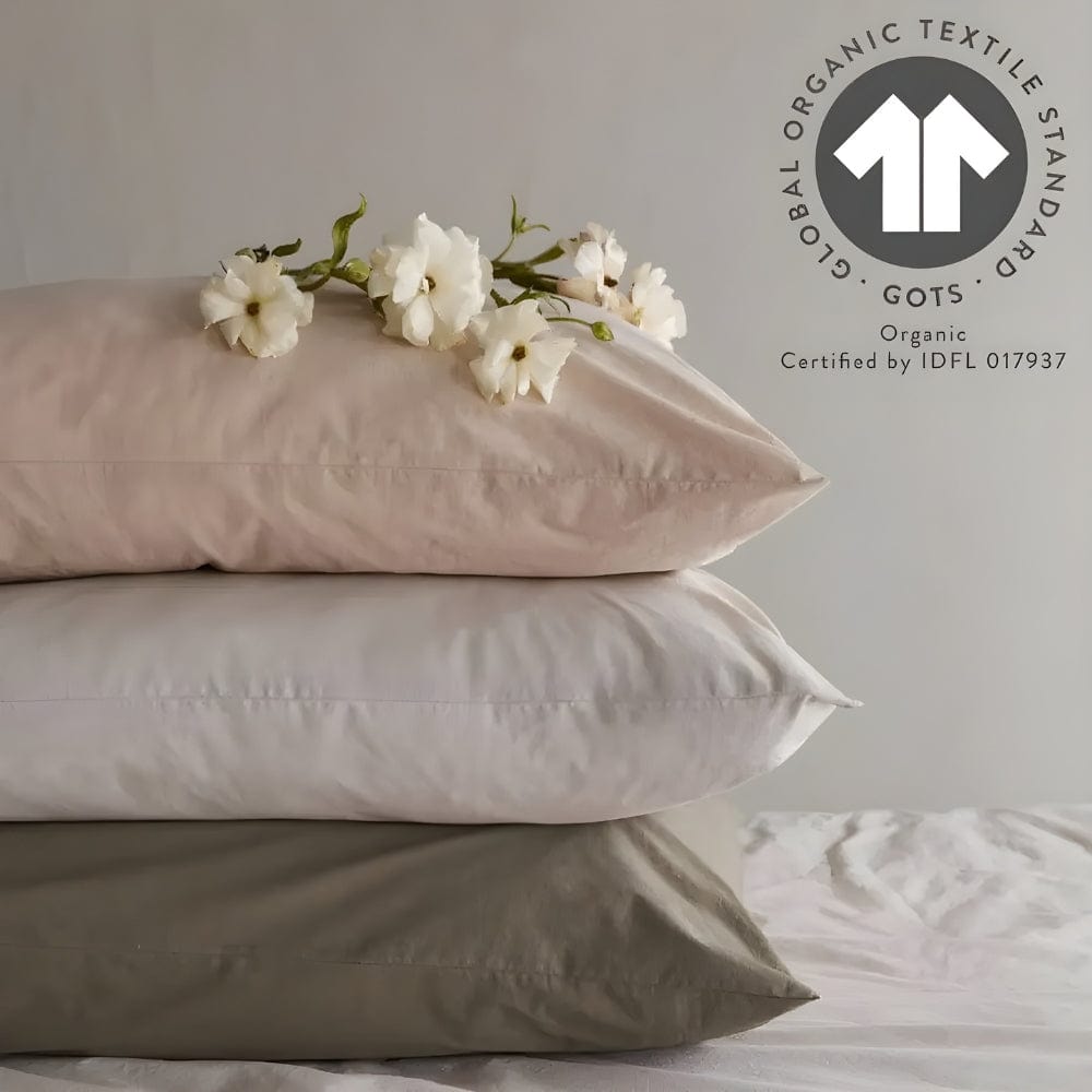 Organic Cotton King Flat Sheet- Verdant Haze 300 TC Percale
