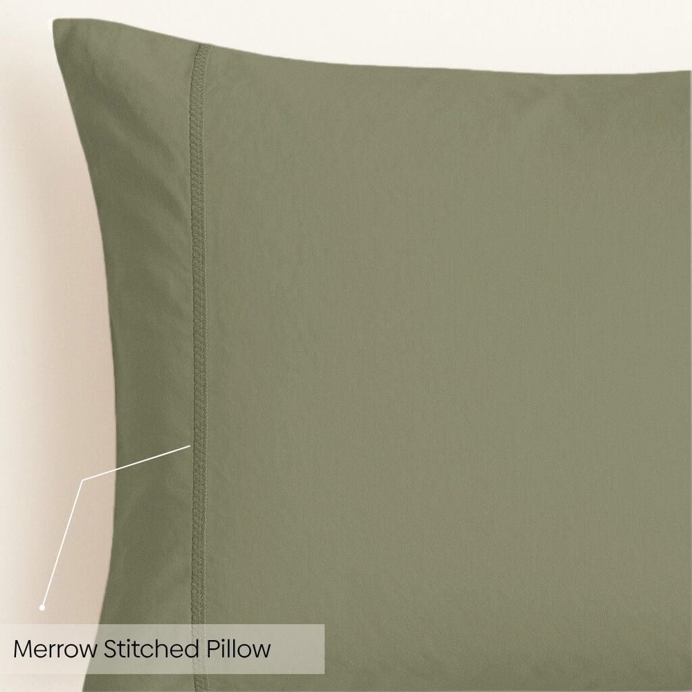 Organic Cotton King Flat Sheet- Verdant Haze 300 TC Percale