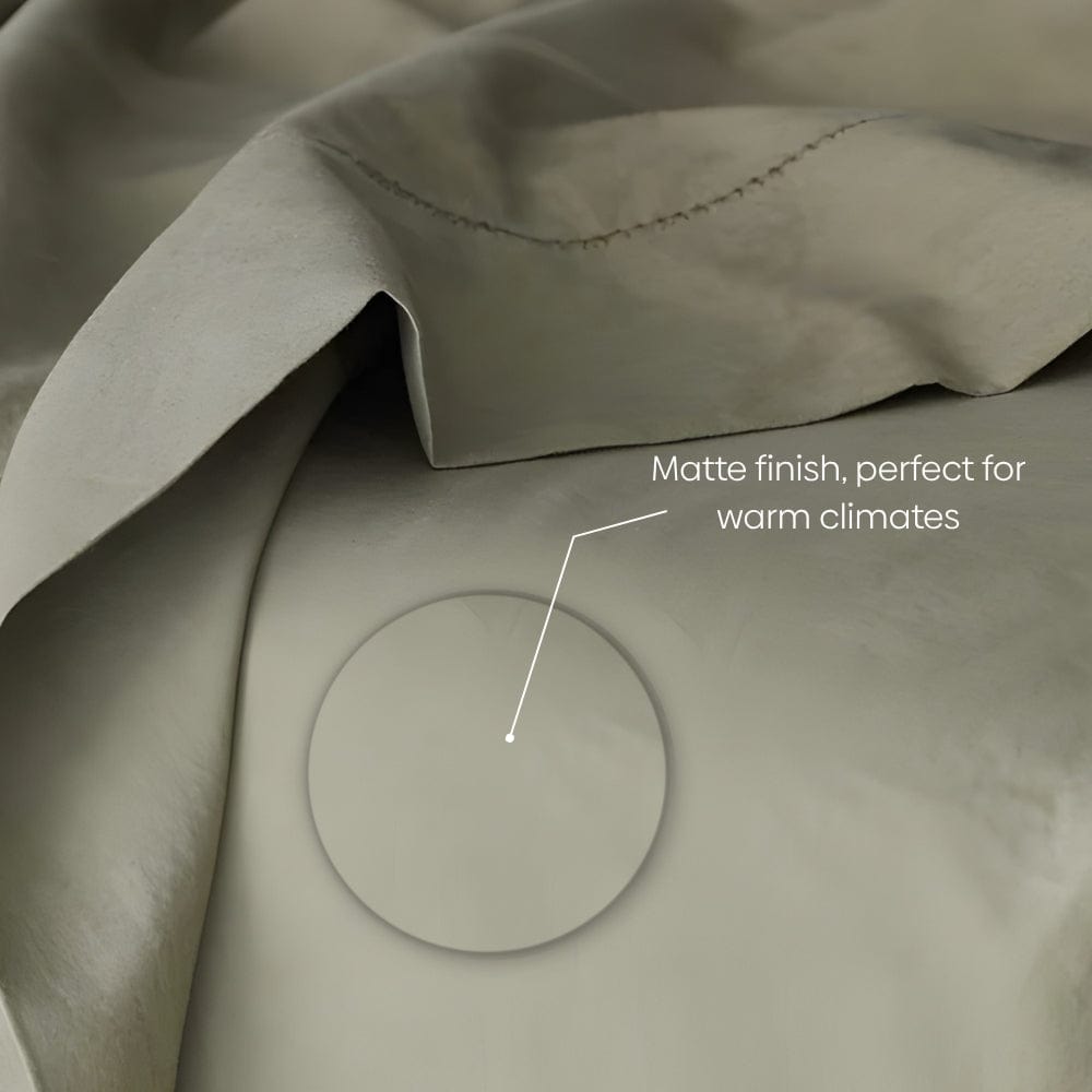 Organic Cotton King Flat Sheet- Verdant Haze 300 TC Percale