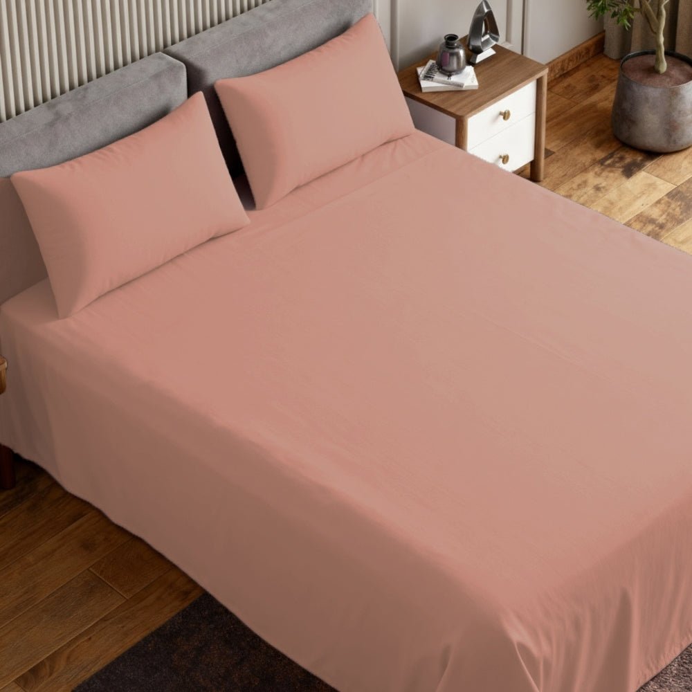 Luxury 300 TC Sateen 100% Cotton Bedsheet, Summer Nectar - Bedsheets | haus & kinder