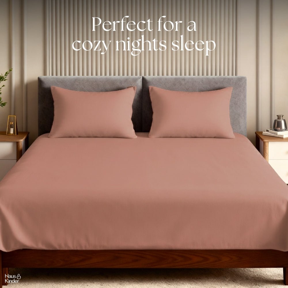Luxury 300 TC Sateen 100% Cotton Bedsheet, Summer Nectar - Bedsheets | haus & kinder