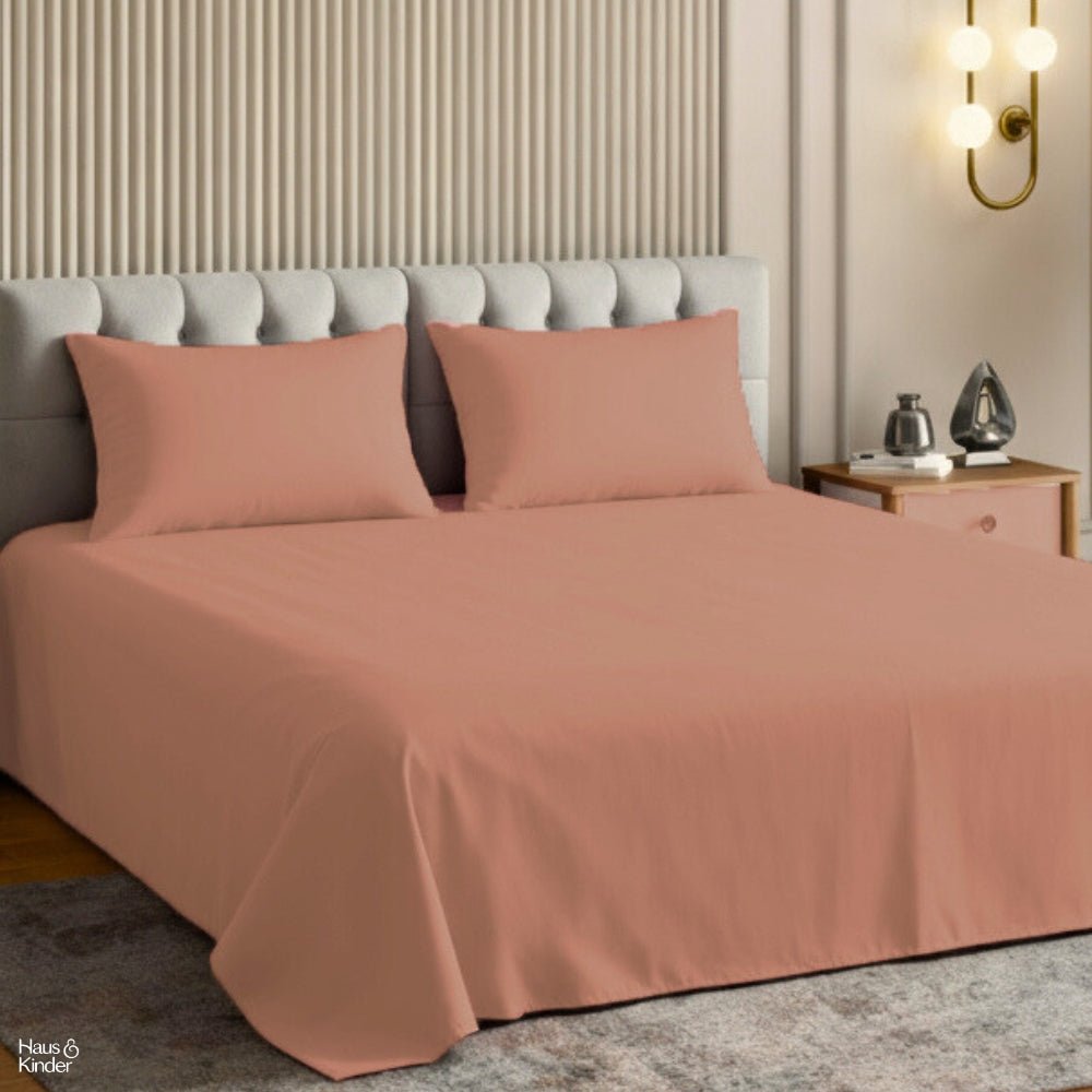 Luxury 300 TC Sateen 100% Cotton Bedsheet, Summer Nectar - Bedsheets | haus & kinder