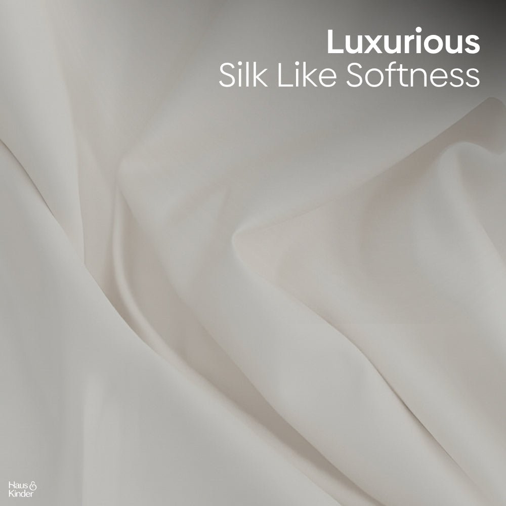 Luxury 300 TC Sateen 100% Cotton Bedsheet, Timeless Pearl - Bedsheets | haus & kinder