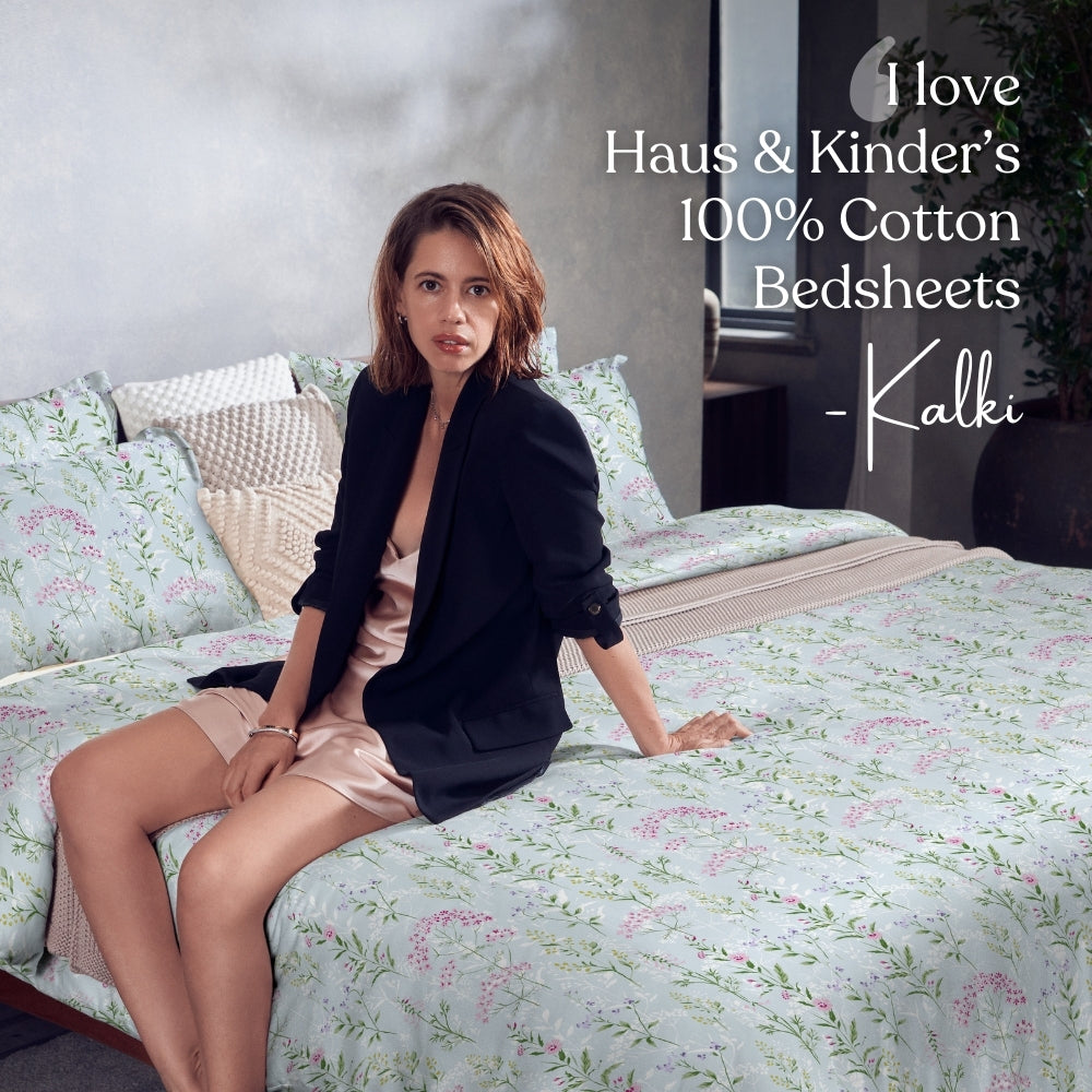 Elegant Bloom 100% Cotton Double Size Bedsheet, 186 TC
