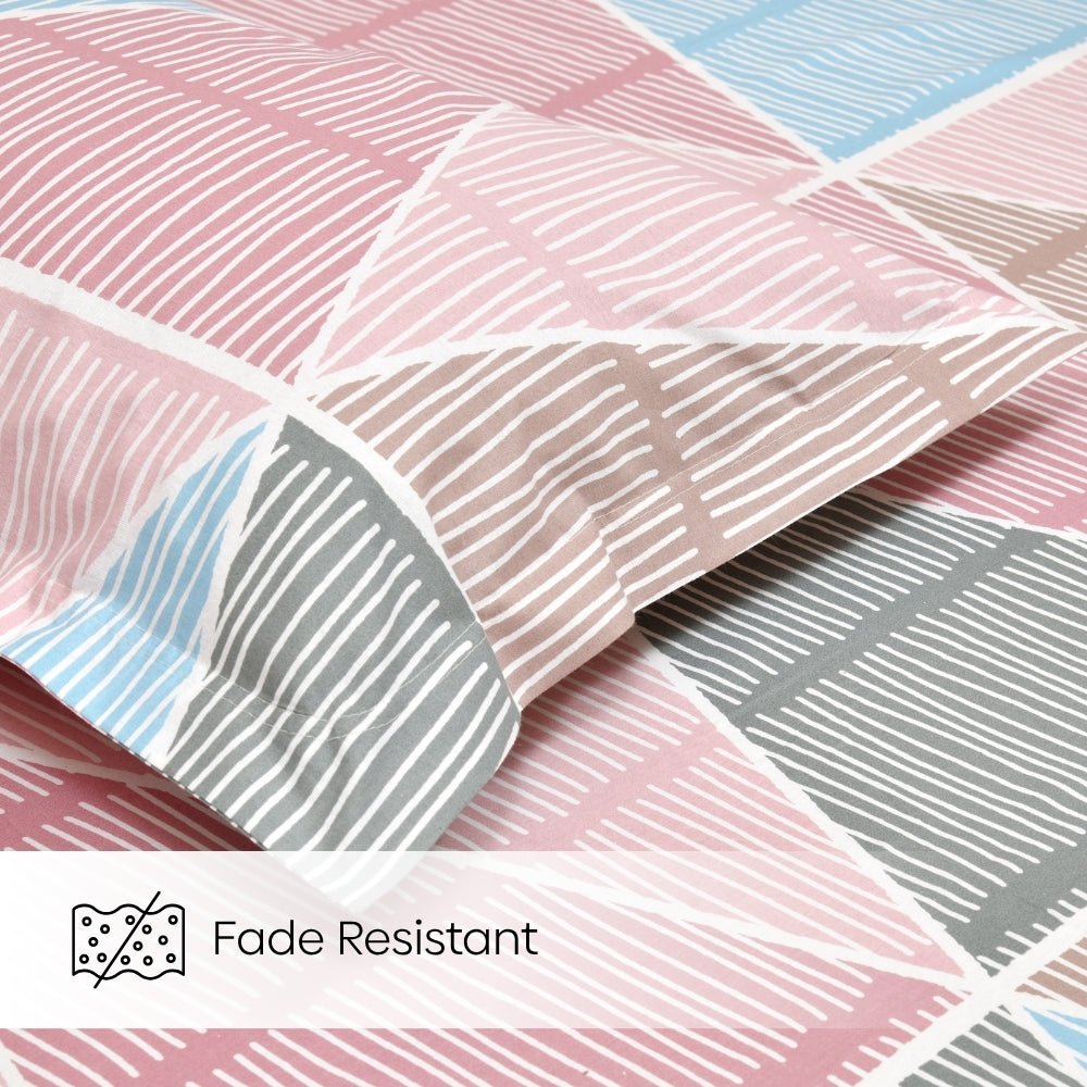 Pyramid Retreat 100% Cotton King Size Bedsheet, 144 TC - Bedsheets | haus & kinder