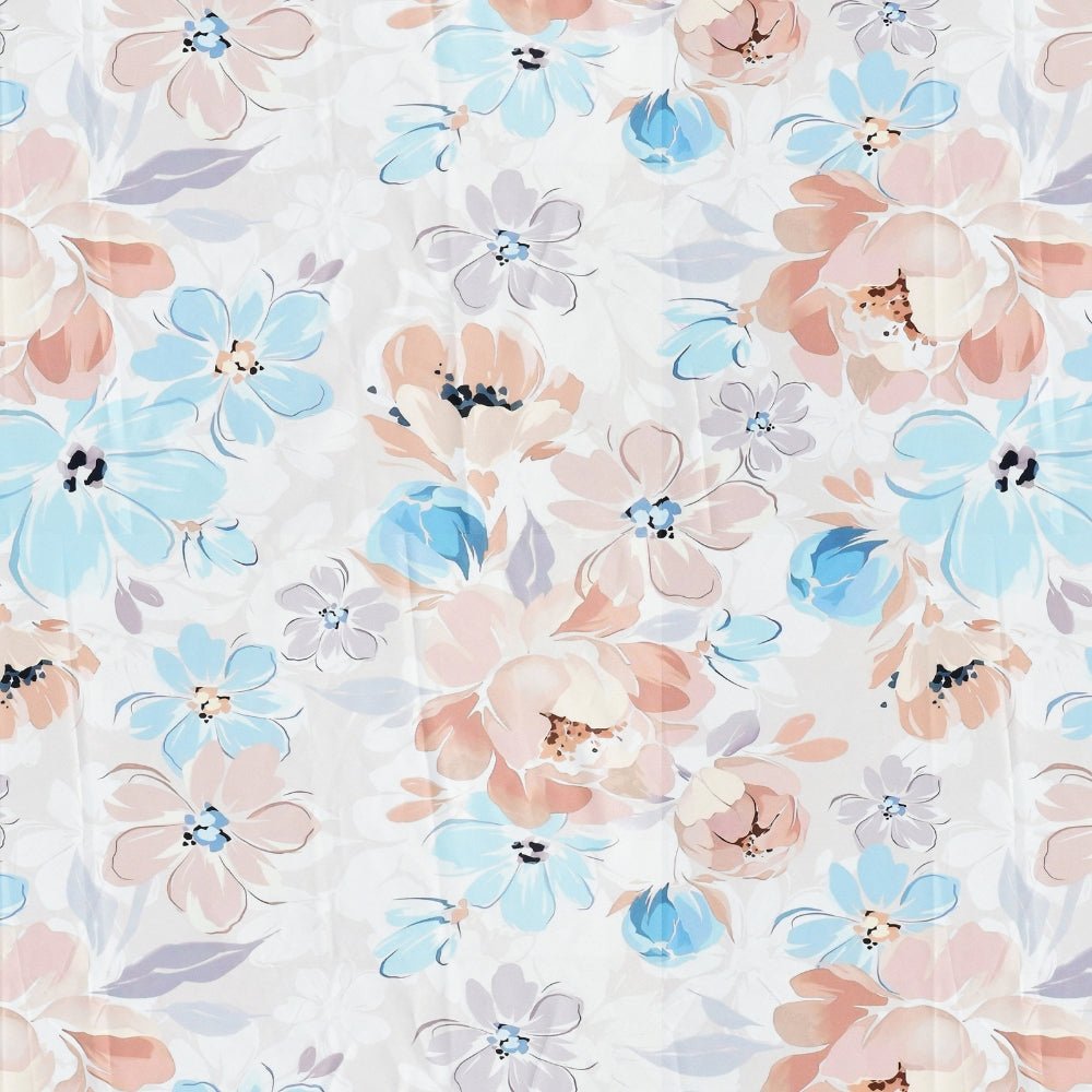 300 TC Satin Royale Bedsheet Aurelia Petals, Multicolor - King Size | haus & kinder