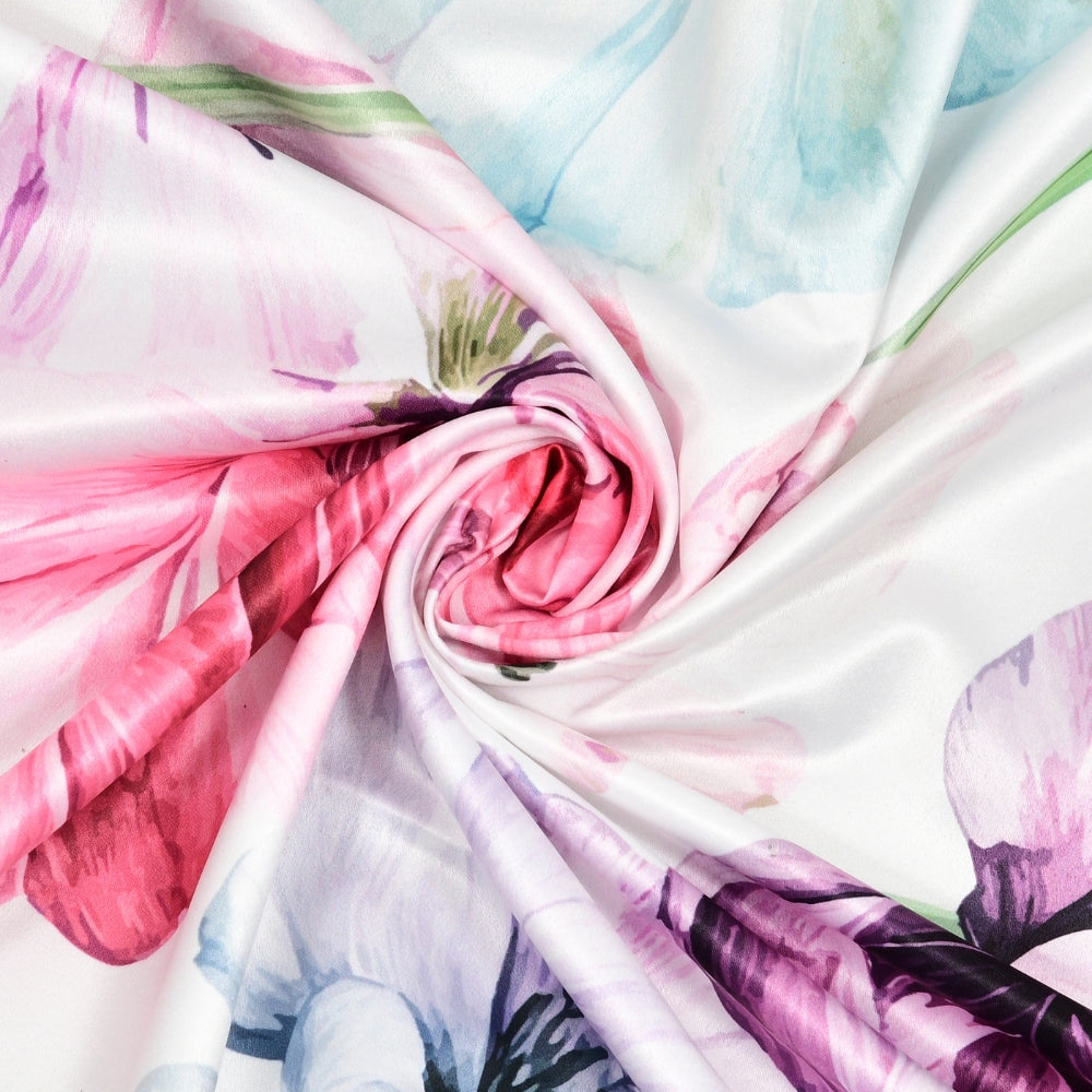 300 TC Satin Royale Bedsheet Floreal Mystique, Multicolor