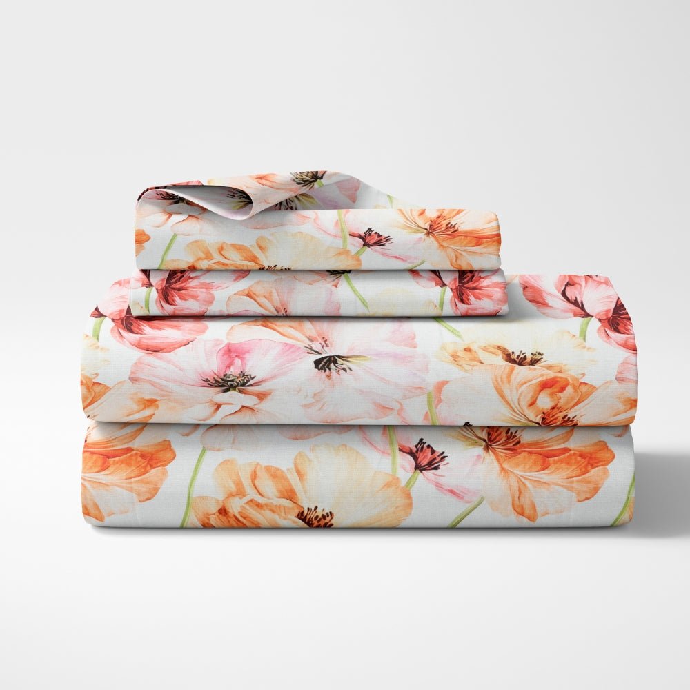300 TC Satin Royale Bedsheet Seraphine Blossom, Multicolor - King Size | haus & kinder