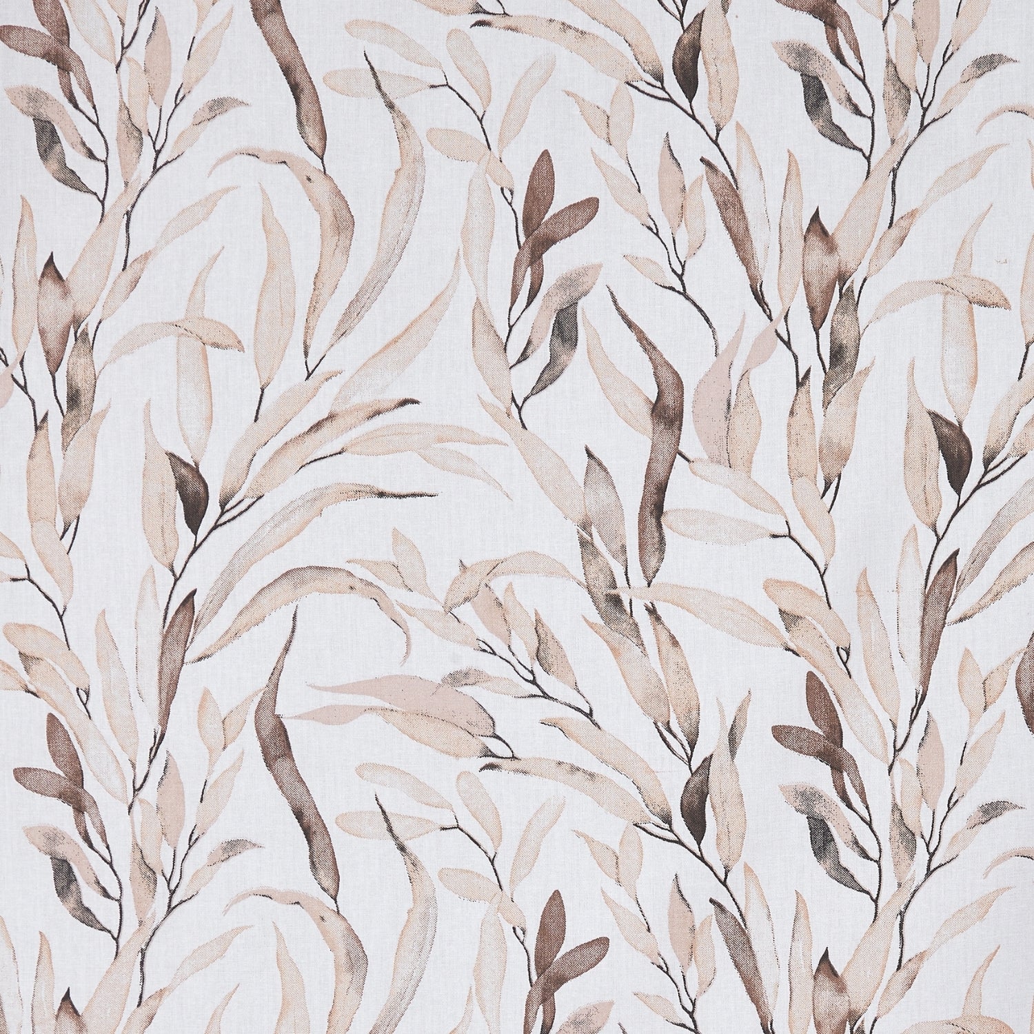 Whispering Willow 100% Cotton Double Flat Bedsheet, Ash Brown - 186 TC - Bedsheets | haus & kinder