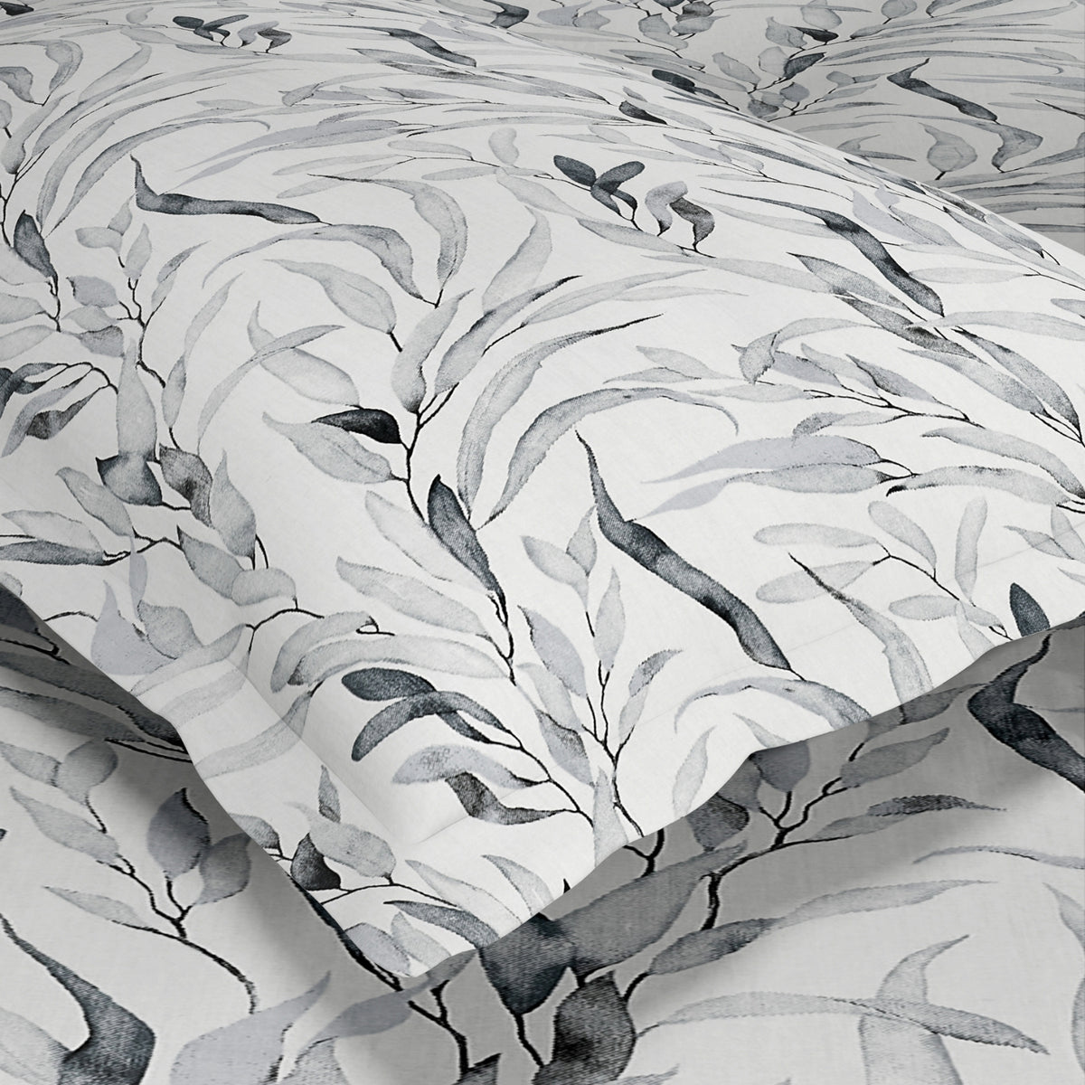 Whispering Willow 100% Cotton Double Flat Bedsheet, Mist Blue - 186 TC - Bedsheets | haus & kinder