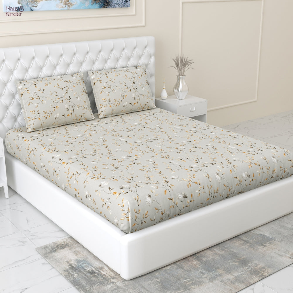 Celebration Gift Set of 7- Bed Sheet & Towel Set, Ivory