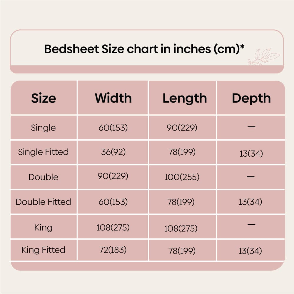 Greek Garden Romance 100% Cotton Double Fitted Bedsheet, 186 TC