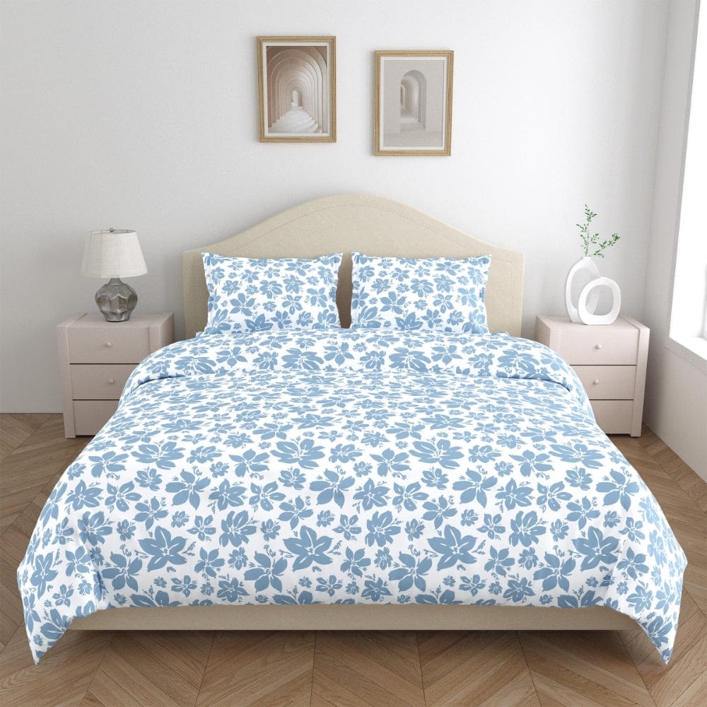 Bluebell Whisper 100% Cotton King Bedsheet, 144 TC