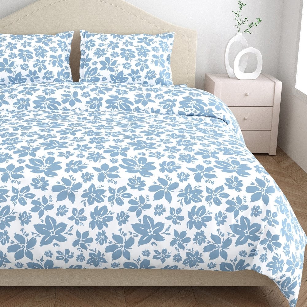 Bluebell Whisper 100% Cotton Double Size Bedsheet, 144 TC