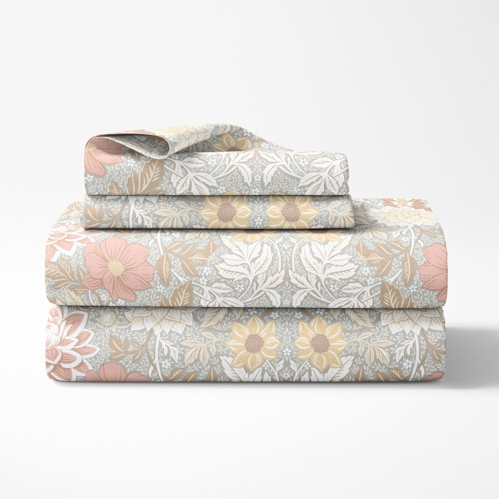 Boho Blossom 100% Cotton Double Size Bedsheet, 144 TC