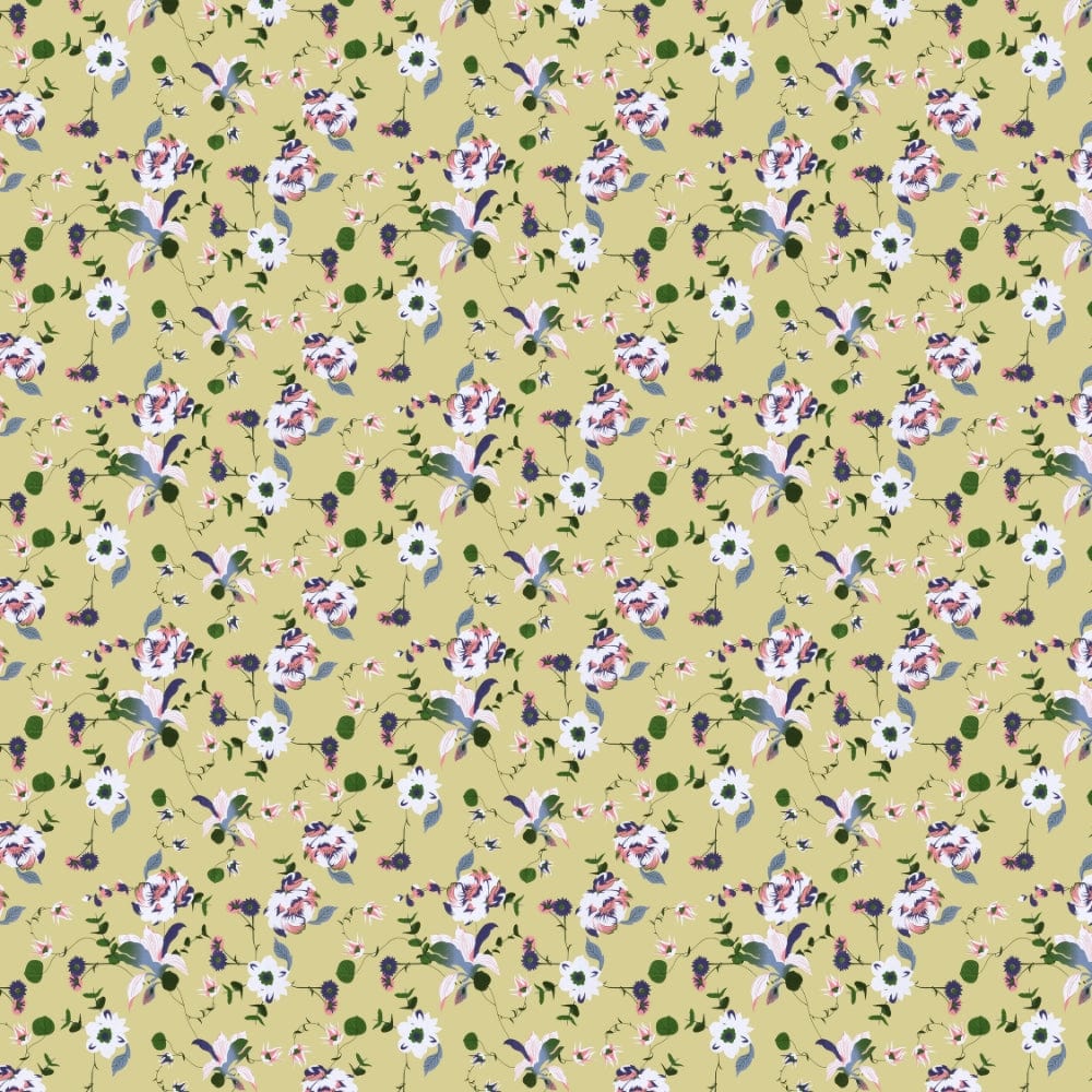 Bold Floral 100% Cotton Double Fitted Bedsheet, 144 TC
