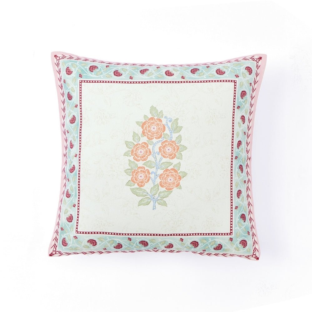 Orchid Courtyard Charm 100% Cotton Cushion Covers, Pack of 2 - Cushion Covers | haus & kinder