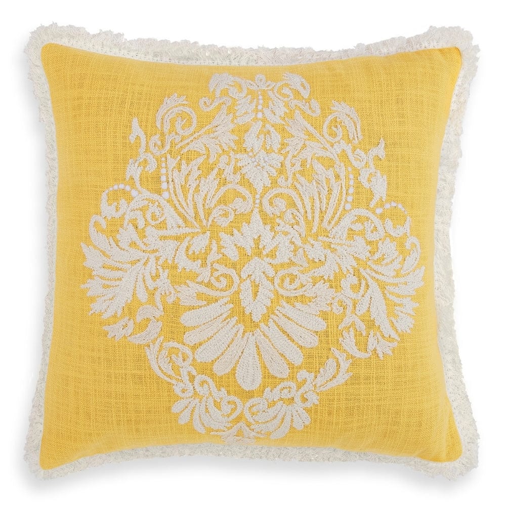 Embroidered Decorative Cushion Cover, Regal Radiance
